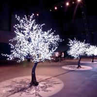 Lampu pohon sakura buatan LED, lampu LED tahan air untuk lanskap taman acara liburan Natal kelopak bunga