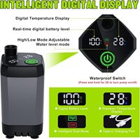 Nouvelle version améliorée de la pompe de douche électrique rechargeable 6000 mAh avec affichage numérique intelligent pour douche de camping portable en extérieur