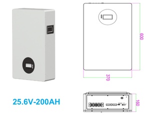 Batterie onduleur LiFePO4 murale HUAYU WY-25.6V 200Ah 5.12KWh 6000 cycles RS485/CAN IEC62619/UN38.3 CE pour usage domestique et solaire - Product Image 3