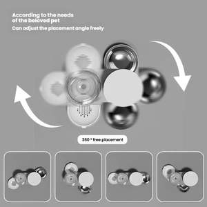 2 in 1 yerçekimi büyük kapasiteli 360 derece dönebilir kendinden besleme Pet gıda su sebili - Product Image 6