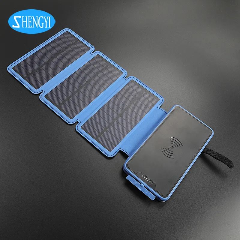 Online Best Seller 20000Mah New Waterproof Solar Foldable Power Bank Wireless Charger Power Bank For Emergency Use