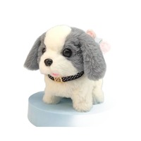 Chien électronique en peluche haut de gamme, ultra-réaliste, en coton PP doux, avec fonctions de marche et d'aboiement, idéal pour les enfants, les fêtes et les jeux.