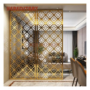 Grand écran <span class=keywords><strong>de</strong></span> séparation en métal mural, panneau <span class=keywords><strong>de</strong></span> séparation en acier inoxydable pour hôtel restaurant chambre - Product Image 4