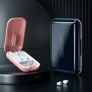 Tablette Schneidwerk zeug Medizin Pille Kunststoff behälter Mini tragbare Vitamin Aufbewahrung sbox mit Pillen schneider Haushalt - Product Image 3