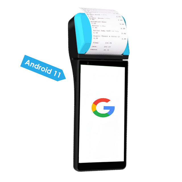Portable Android 11 4G NFC MSR Payment Machine All in One Restaurant Ordering POS Terminal with Printer Z500