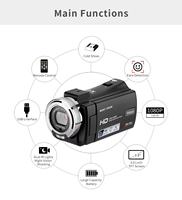 Nouvel appareil photo numérique professionnel 2025 avec zoom numérique 16X, microphone intégré, FHD 1080P