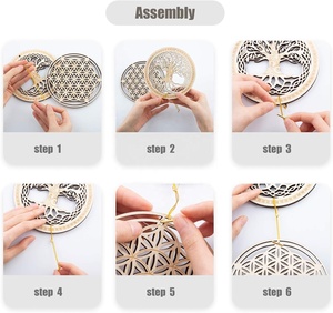 Géométrie Sacrée Mur Art Décor Cristal Grille Méditation Chakra Tenture Murale En Bois Poli Technique Spirituel Yoga Cadeau - Product Image 2