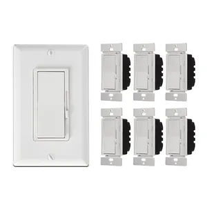 Top Selling Dimmer Switch For Led Lights US standard wall light 110v Dimming 3 Way Switch White Barpe