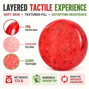 Bestseller transfrontalier : Jouet anti-stress DIY souple et modelable, thème smoothie à la pastèque, style Vaseline, en caoutchouc, unisexe, pour tous les âges - Product Image 5