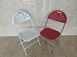 Silla plegable con ventilador blanco para bodas, comedor comercial de plástico duradero de nuevo diseño popular al por mayor, jardín al aire libre, fiesta de eventos - Product Image 2