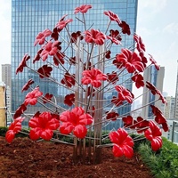 Sculpture de fleurs en métal à vendre, sculpture de fleurs d'extérieur