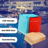 Sacs en papier PE laminés PLA, sacs à café écologiques |   Sacs d'emballage liquides pour café froid biodégradable 3x20+4 Taille 100
