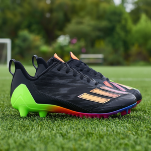 Adidas Adizero Chaussures de football pour hommes Taille 9.5 US Légères avec empeigne en mesh noir et semelle extérieure en TPU Chaussures de sport d'été - Product Image 2