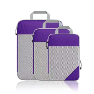 Seyahat depolama sıkıştırılabilir katlanır çanta depolama seti büyük kapasiteli görsel bagaj arabası organizatör çantası