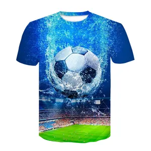 Fitspi Men 3d Printed T-shirts Football Sports T Shirt Casual Anime Short Sleeve Fashion Tshirt Mens Clothing
