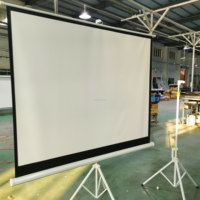 Écran de projection blanc mat de 100 pouces |   Trépied portable léger en alliage d'aluminium 16:9 réglable avec sac de transport et de rangement