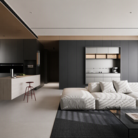 Meuble à chaussures en bois intégré de conception italienne, buffet moderne minimaliste de luxe, modulaire, écologique, pour salle à manger, salon, cuisine