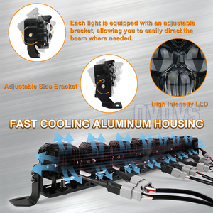 Ovovs 32 inch 320W <span class=keywords><strong>LED</strong></span> lái xe thanh ánh sáng màu kép tại chỗ off road làm việc ánh sáng cho xe tải Pickup SUV ATV UTV máy kéo - Product Image 4