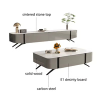 Ensemble de meuble TV en bois en gros, style luxe léger, support TV moderne avec rangement, meuble TV haut de gamme pour salon, pour la maison