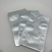 Sachet en aluminium plat imprimé avec logo personnalisé, emballage jetable thermoscellable, sachet laminé à trois soudures latérales, résistant à l'humidité