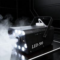 Machine à fumée MINGLANF RGB LED avec télécommande manuelle et sans fil, portée 4-6m, puissance 500W, construction métallique, DMX 3 canaux, 110/220V