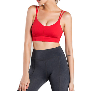 Canotta da Palestra all'Ingrosso, Abbigliamento Fitness, Completo Intimo Sexy per Giovani Donne, Reggiseno con Foto, Top da <span class=keywords><strong>Yoga</strong></span>, Set Canottiera Sexy - Product Image 1