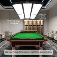 Lampe de billard LED rectangulaire sans ombre, logo personnalisé, protection des yeux, sans scintillement, économie d'énergie, lampe suspendue pour billard