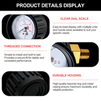 Diaphragm Pressure Gauge Plastic Case Copper Alloy Joint 0-18 bar 40-100mm Radial Axial Mount for Chemical Processing