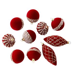 Décorations de Noël 6/8CM, boule floquée en forme d'oignon, peinte, en plastique, style exquis, pour suspension au plafond, boîte de décoration - Product Image 5