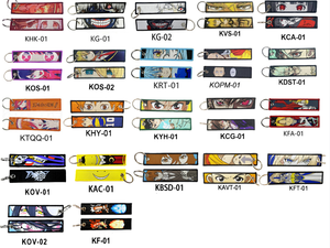 33 estilo de una pieza de Anime bordado llaveros colgante llavero para motocicletas y coches con serigrafía - Product Image 5