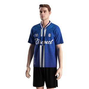 Camiseta de Fútbol Bordada con Cuello Polo en V y Tela de Secado Rápido, Ideal para Apoyo en el Campo y Eventos del Club - Product Image 2