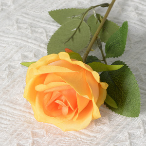 Roses artificielles en soie à longue tige, design royal perlé, pour décoration de mariage, branches de roses artificielles - Product Image 6