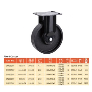최대 1000kg 주철 휠 스틸 회전 헤비 듀티 브래킷 8 "캐스터 휠 제조업체 - Product Image 4