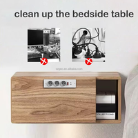 Multiprise encastrable de bureau avec 3 prises CA, ports USB-A et USB-C, interrupteur et protection contre les surcharges pour mobilier de bureau
