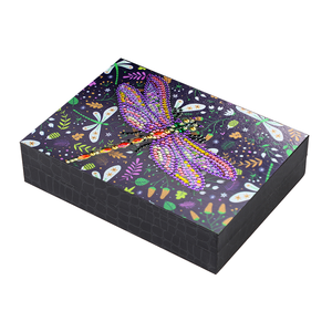 Caja organizadora de almacenamiento decorativa de escritorio con forma especial de diamante pintura DIY mariposa joyero contenedores - Product Image 1