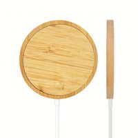 Chargeur magnétique 15W Type C en bois, chargeur sans fil pour smartphone, chargeur rapide sans fil pour téléphone portable