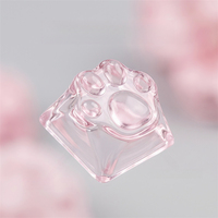 Keycap Crystal Paw translucide, effet gelée, couleurs pastel, pour clavier mécanique, base givrée, pad 3D, cadeau