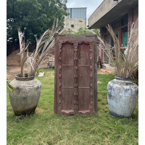 Panneaux de porte antiques en bois massif avec cadre sculpté à la main Porte d'entrée de villa de luxe pour restaurants hôtels meubles de maison - Product Image 1