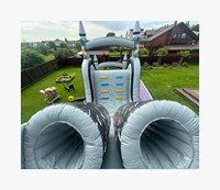 Parcours d'obstacles gonflable Nerf Gun pour enfants Jeu d'obstacles rotatif gonflable