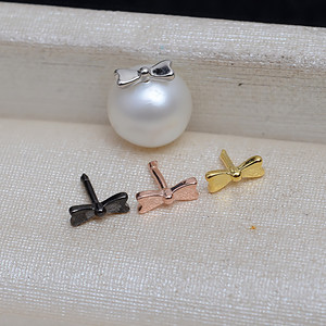 10 accessoires de bijouterie semi-finis en argent S925, type nœud, à percer, pour cache-cernes 142 - Product Image 1