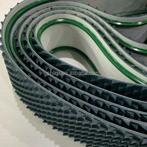 Bande de convoyeur antidérapante verte, motif de dent de scie en triangle inversé, PVC de polissage, pour marbre - Product Image 5