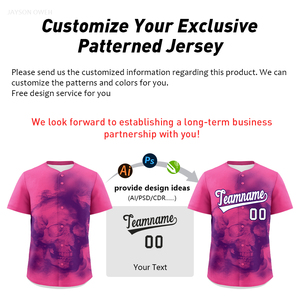 Op maat gemaakte streetwear baseballtrui Phantom Skull Series teamuniform groothandel gesublimeerd lage minimale bestelhoeveelheid gratis ontwerp hiphop heren shirt - Product Image 5