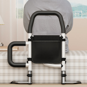 Barre de maintien de lit KS pour personnes âgées avec poche de rangement, réglable en hauteur (30 pouces), dispositif d'assistance pour la sécurité au lit - Product Image 2