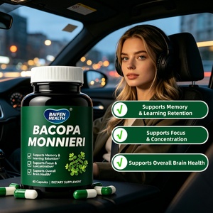 Capsules de Bacopa Monnieri à Marque Blanche OEM/ODM pour Soutenir la Santé Cérébrale, la Mémoire et la Rétention de l'Apprentissage - Product Image 1