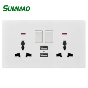Customized 13A 250V Uk Standard Universal Electrical Outlet Connection Wall Socket