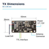 Module transmetteur de cellule de pesage sans fil CMCU-09 433 MHz, indicateur de poids numérique, système de pesage à distance