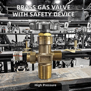 Válvula de Gas de Latón de Alta Presión para Oxígeno y CO2 con Dispositivo de Seguridad de Control Manual CGA580 CGA540 CGA510 CGA350 CGA320 CGA870 para Cilindros - Product Image 2