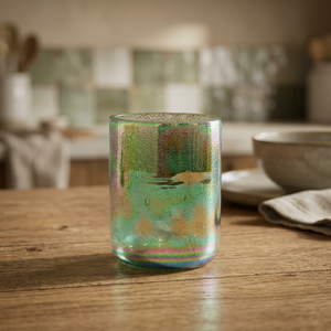 Pink Alchemy Crystal <b>Glass</b> Bowl with Lid Irregular Textured Rainbow Candle <b>Jar</b> <b>Decorative</b> Vessel <b>for</b> Christmas Yoga <b>Decor</b> - Product Image 2