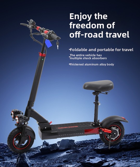 Electric Foldable Scooter Aluminum Alloy Frame Suspension 800W Motor 45km/h Max Speed Lithium IPX5 Waterproof for Commuting