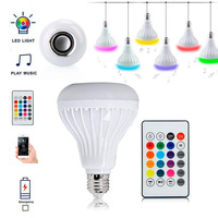 Offre Spéciale Meilleure Qualité RGB Led Musique Haut-Parleur Ampoule 12W E27 Couleur Changeable BT LED Sans Fil Smart Musique Ampoule